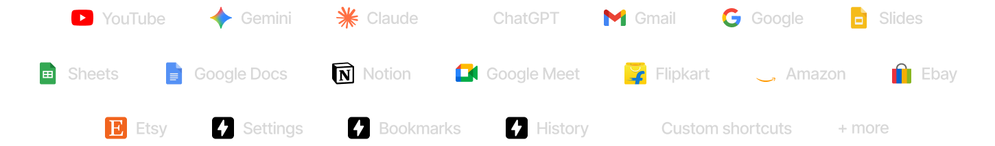 40+ prepacked commands